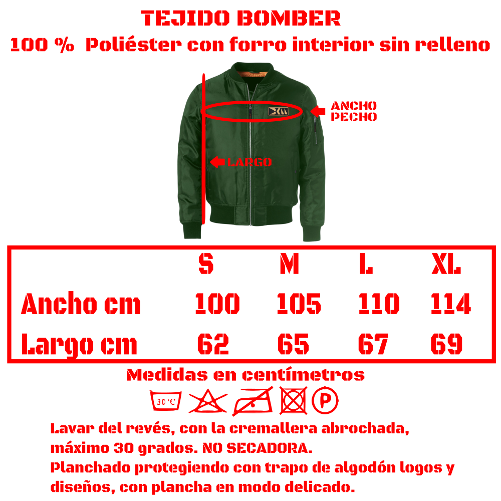 TALLAS BOMBER FINA